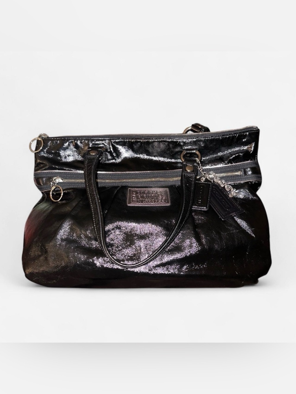 Coach Poppy Patent Leather Glam Tote